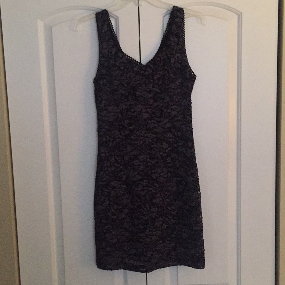 Forever 21 Black and Plum Lace Dress